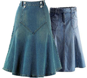 Как выбрать джинсовую юбку