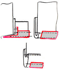 Обработка подгибки низа брюк без манжет